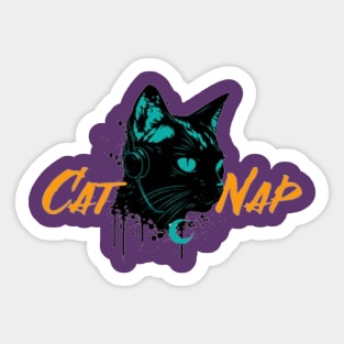 Cat Nap Moon Sticker